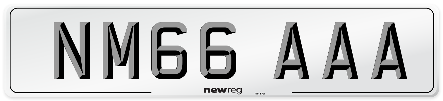 NM66 AAA Number Plate from New Reg